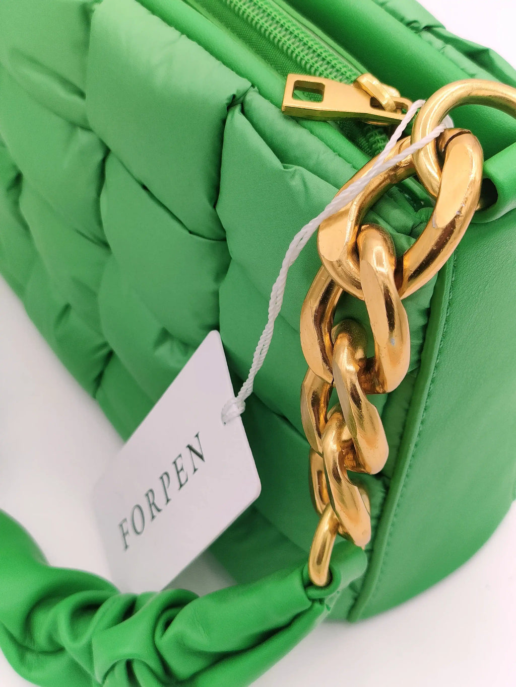 Borsa verde prato in stile Bottega Veneta Forpen