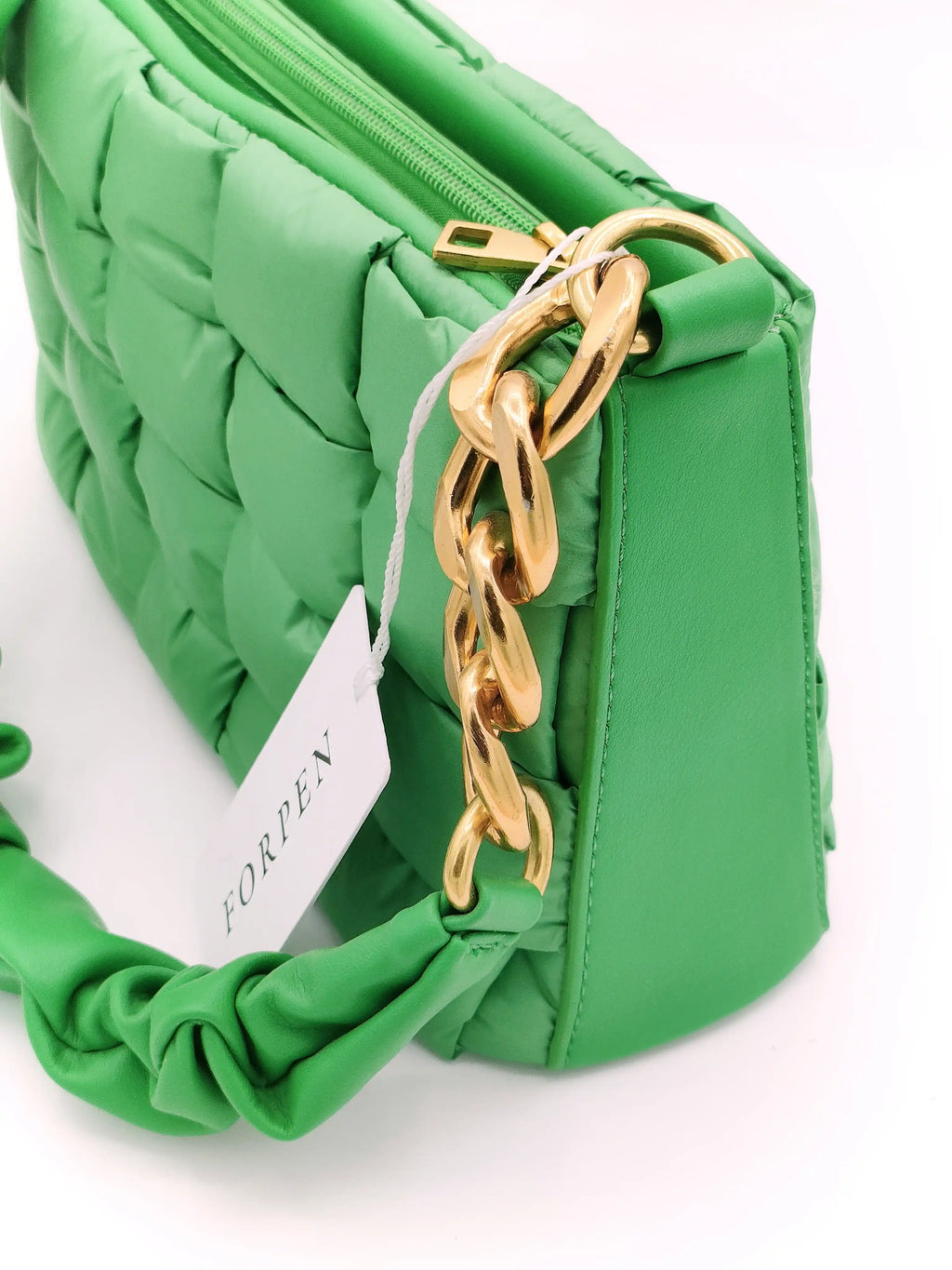 Borsa verde prato in stile Bottega Veneta Forpen
