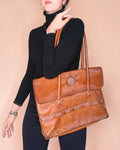 Borsa Maxi Tote in pelle artigianale